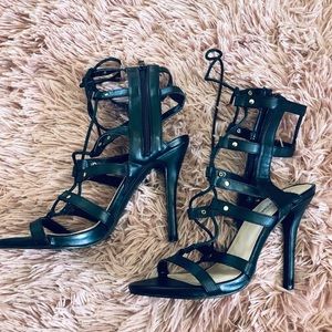 Black Cage Heels
